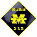 Michigan Wolverine Aluminum Crossing Sign 12" x 12"