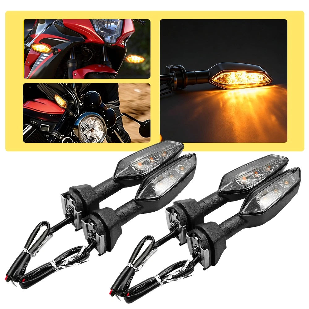 4X Turn Signal Light Clear Lens for Kawasaki Z900 Z650 Z400 (2017–2025)