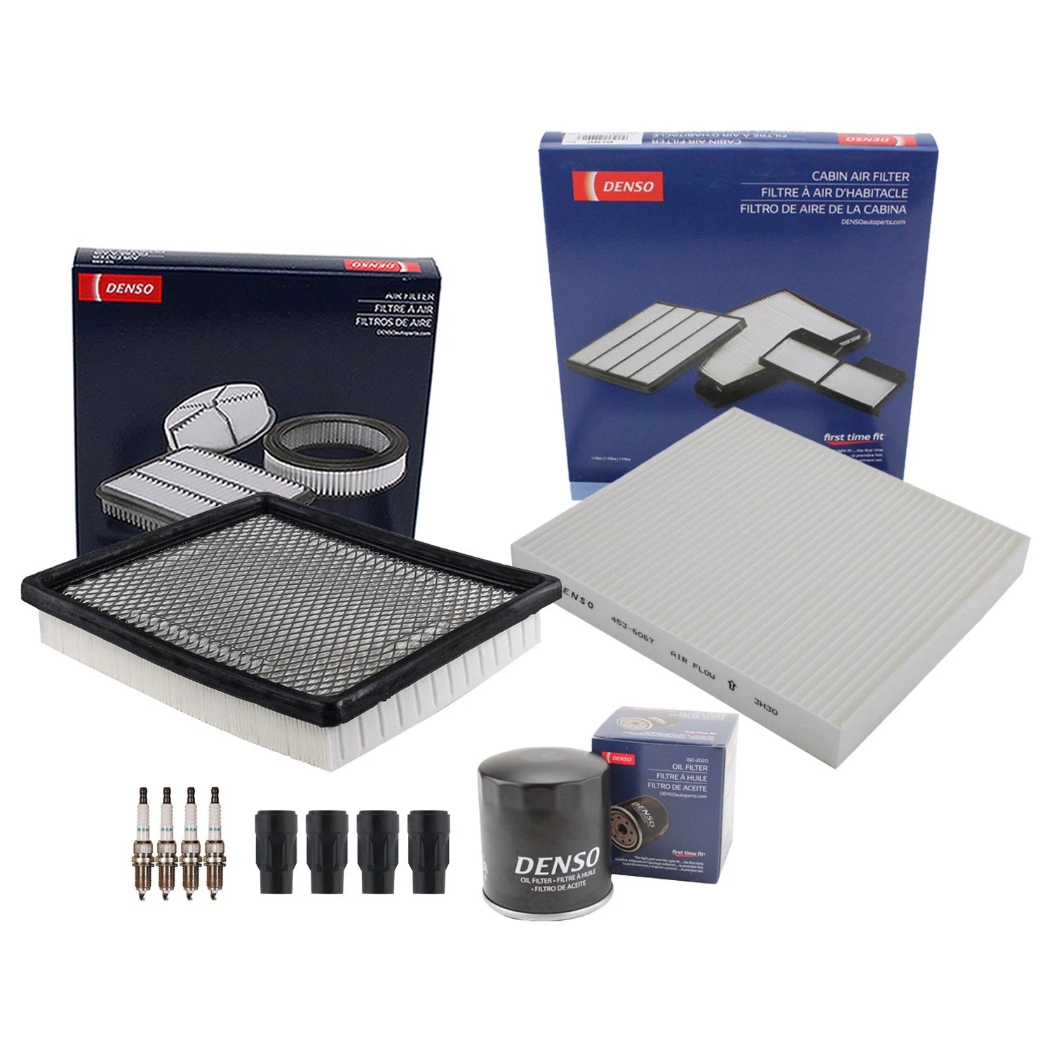 Denso Tune Up Kit 4 Spark Plugs & Boots for Dodge Avenger (2008–2014)