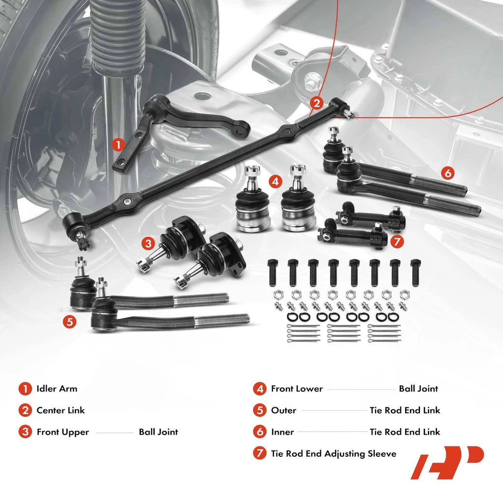 Set of 12 Inner & Outer Tie Rod Ends for Chevy Impala (2000-2020)