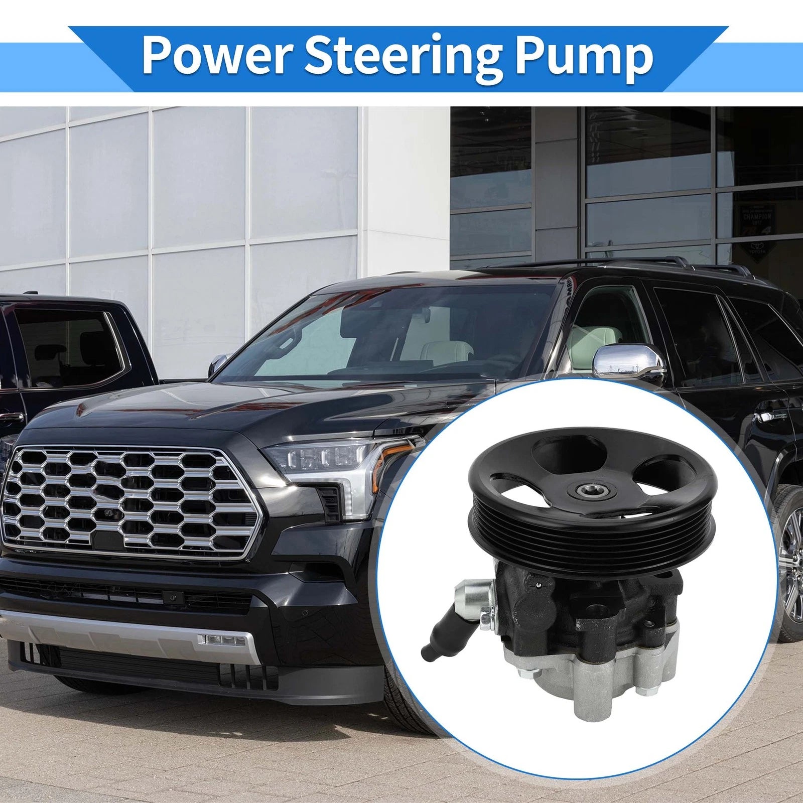 Power Steering Pump with Pulley for Toyota Sequoia Tundra (2001–2023)
