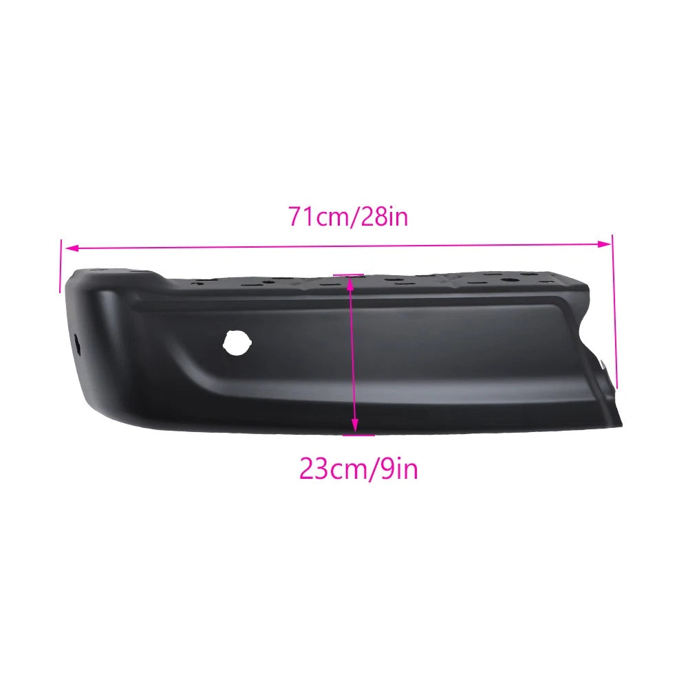 Bumper for Ford F-150 (2021–2023) W/Radar Hole Black Rear Left Passenger Side