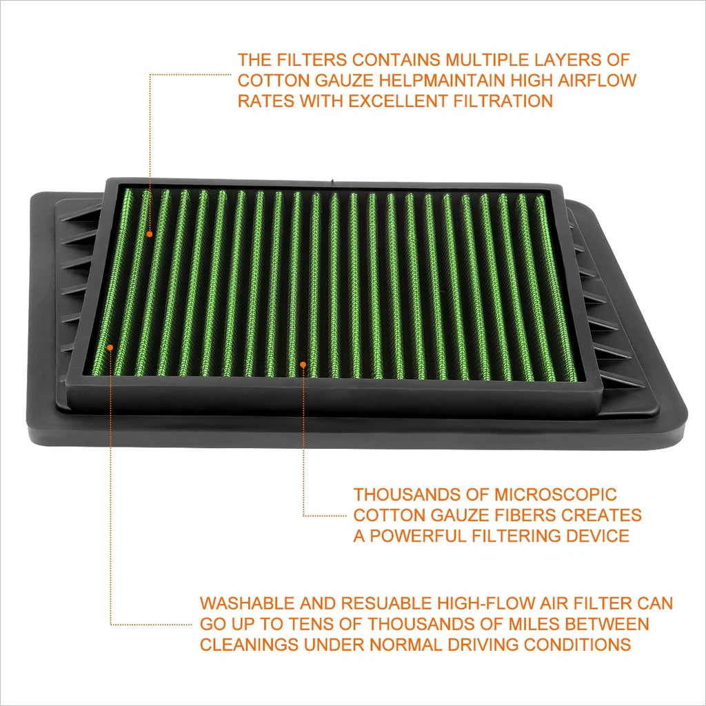 Reusable multilayer racing air filter for Jeep Liberty/Wrangler (2002–2006)