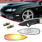 Clear Front Fender Side Marker Light with Amber LED for Pontiac GTO (2004–2006)