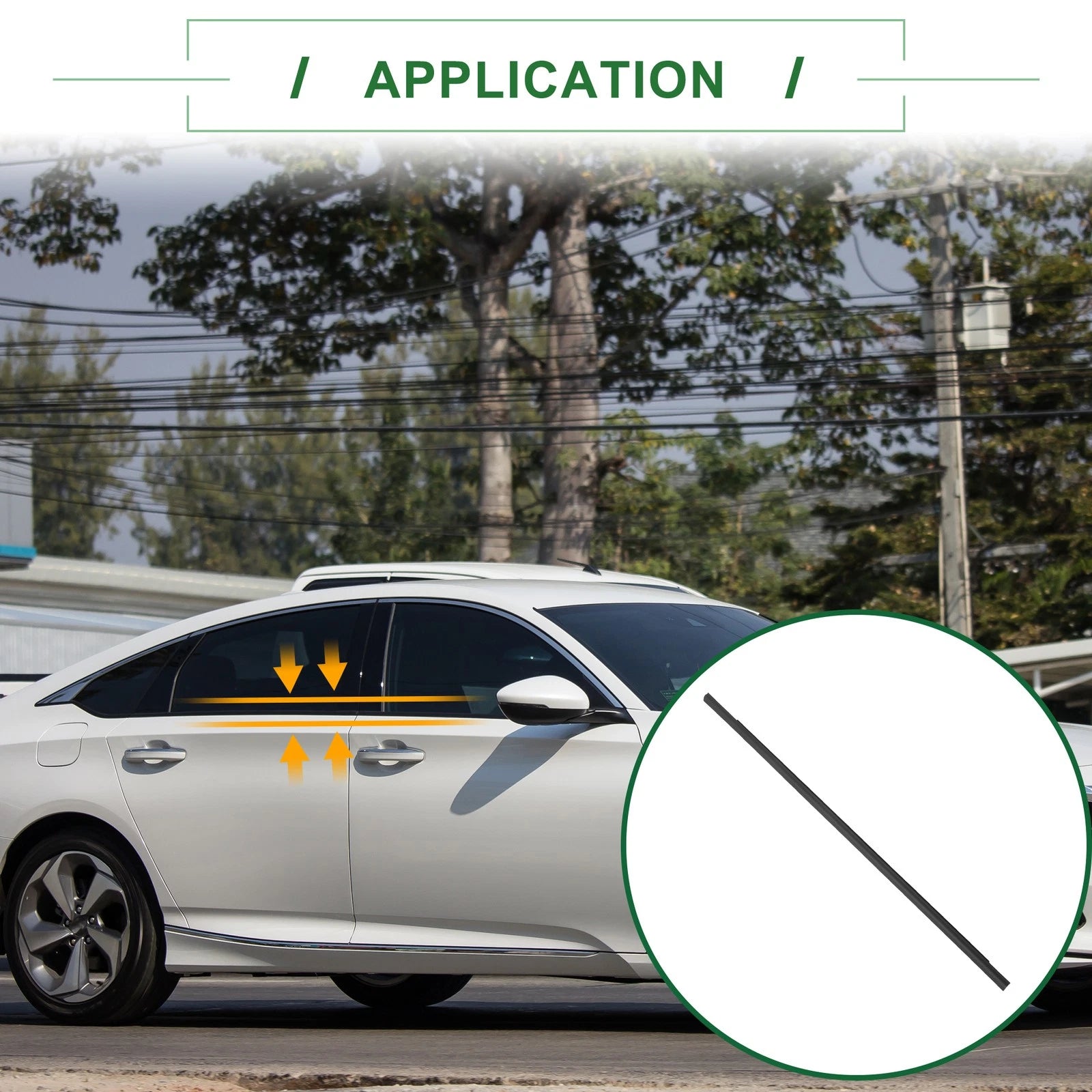 1pc Front Right Weatherstrip Window Seal No. 72410TVAA01 for Honda Accord (2018–2021)
