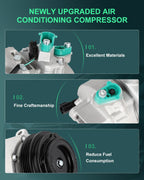 A/C Compressor for Ford Edge (2015–2018), Fusion (2013–2020), Lincoln MKZ (2013–2019)
