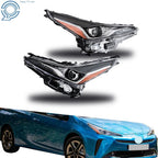 LED Headlights for Toyota Prius (2019–2022) Black Housing Left+Right