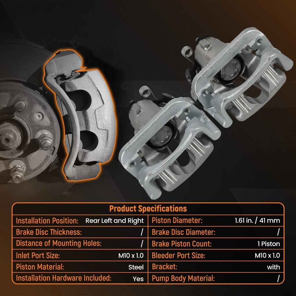 Rear Brake Caliper Set for Chevrolet Malibu (2014-2015)