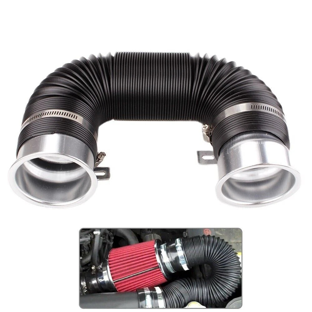 3" Flexible Cold Air Intake Hose Filter Pipe Kit for Universal Applications
