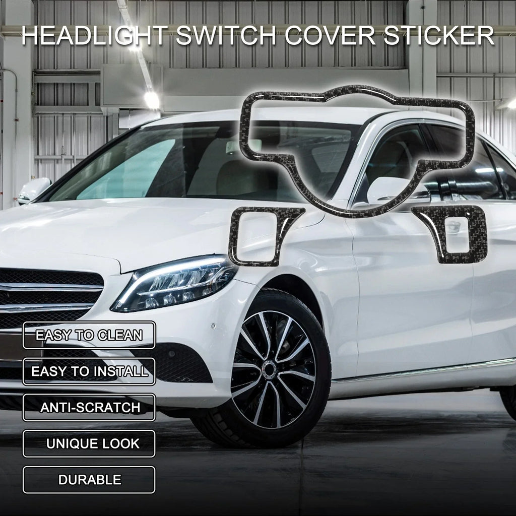 Headlight Switch Cover Sticker for Mercedes-Benz A B C E G Class CLA (2013-2023)