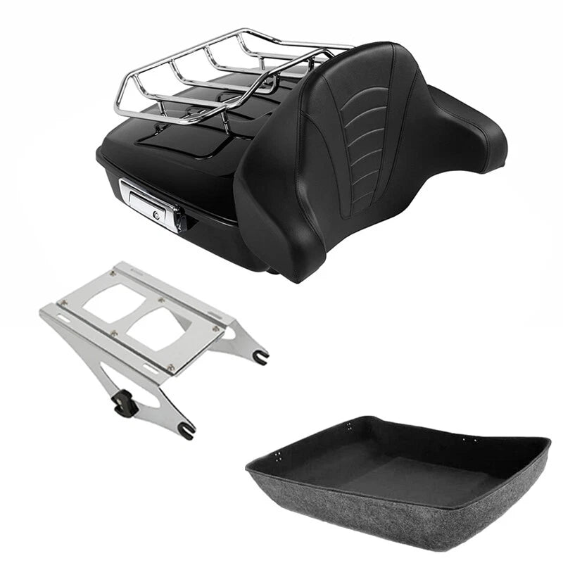 Chopped Trunk Backrest Luggage Top Rail Rack for Harley Touring (2014–2026)