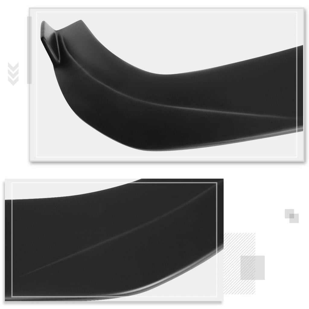 Matte Black Front Bumper Lip Spoiler for Ford Mustang (2015–2017)