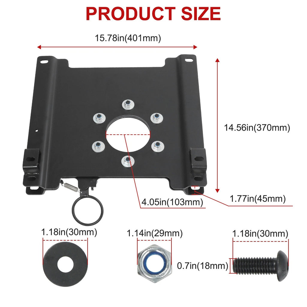 Passenger Seat Swivel Kit for Ford Econoline E150 E250 E350 E450 (1992-2021)