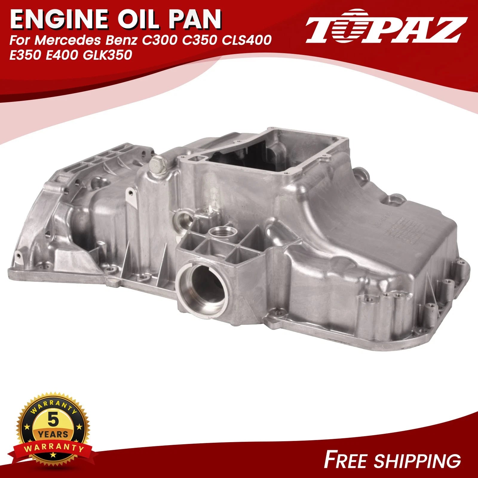 Engine Oil Pan for Mercedes Benz C300 C350 CLS400 E350 E400 GLK350 (2008–2016)