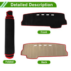 Dashboard Cover for Suzuki Alto (2019–2022) Black Red Trim Flannel 1 Pc