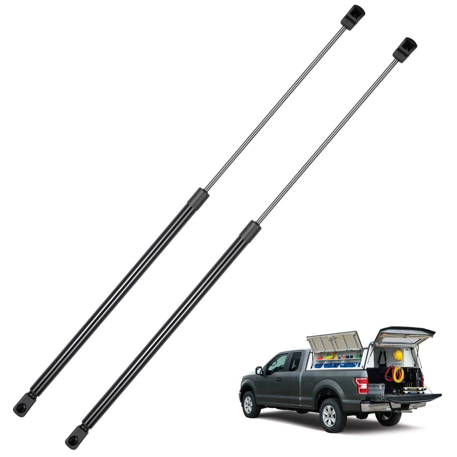 Set of 2 Gas Struts for Pickup Topper Door Cap (24 Inch)