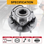 Pair Front Wheel Hubs & Bearing Assembly for GMC Yukon XL 1500 (2007–2014)