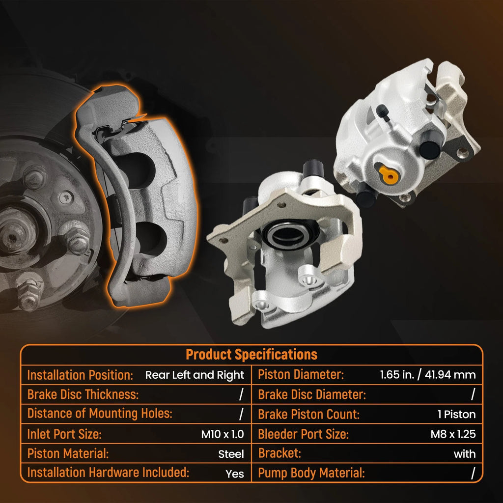 Front Brake Caliper Set for Ford Mustang L6 V8 (1965–1966) 18-4401