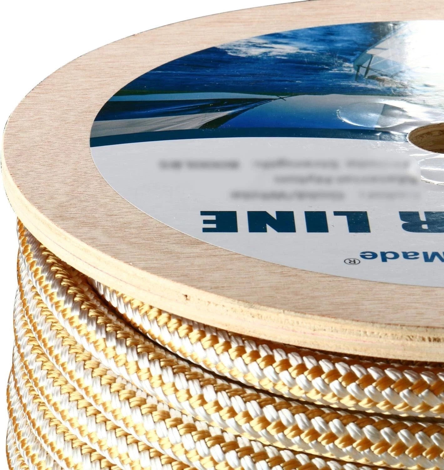 5/8" Double Braid Nylon Anchor Line with Stainless Steel Thimble (250FT)