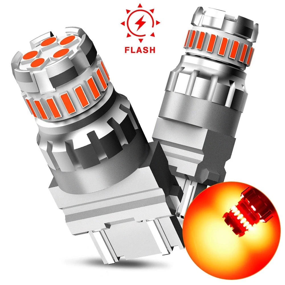 2X Red 3157 LED Flash Strobe Stop Brake Parking Bulbs for Ford F-150 (2004–2023)
