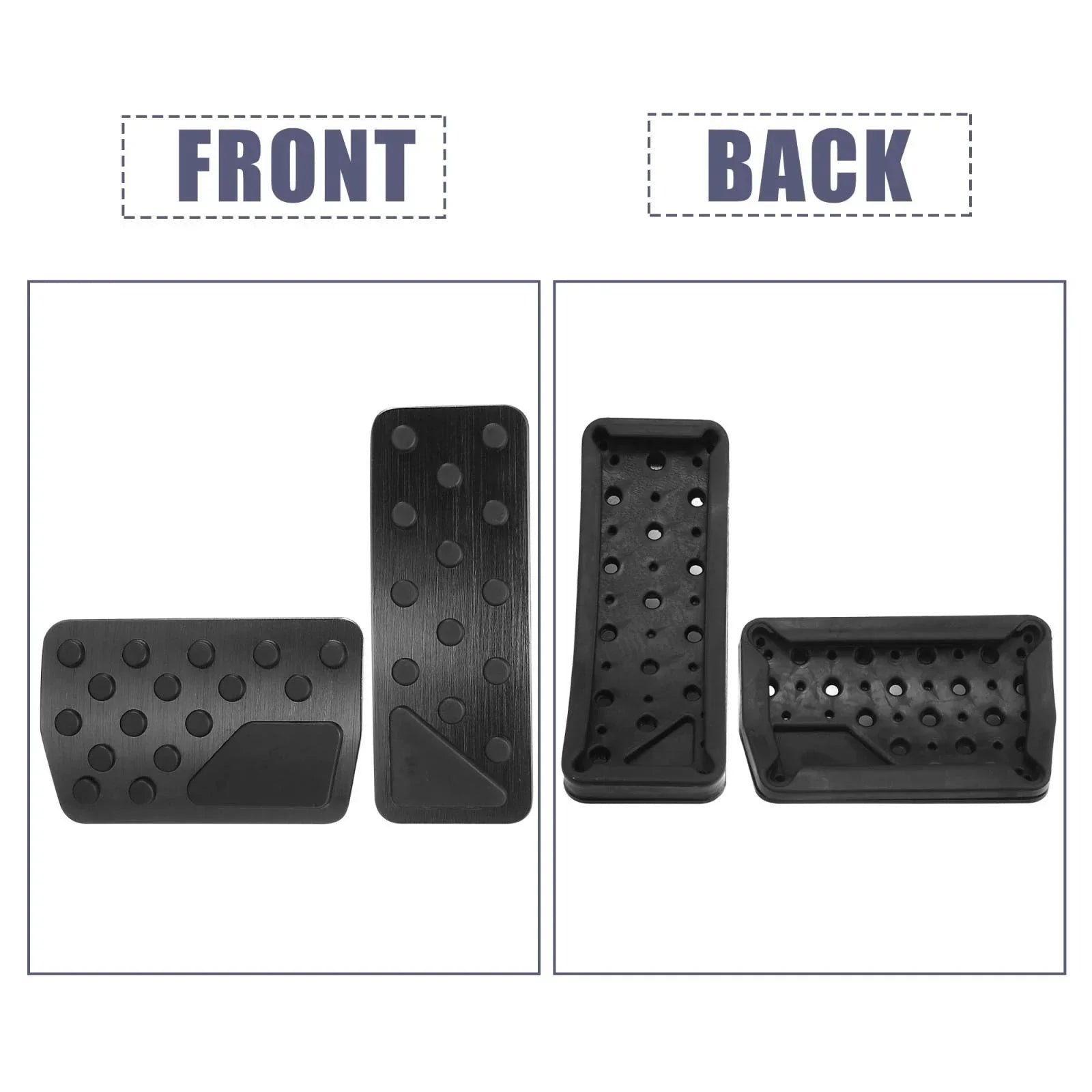 Car Brake Pedal Pad & Gas Accelerator Cover for Jeep (2011-2021) Black
