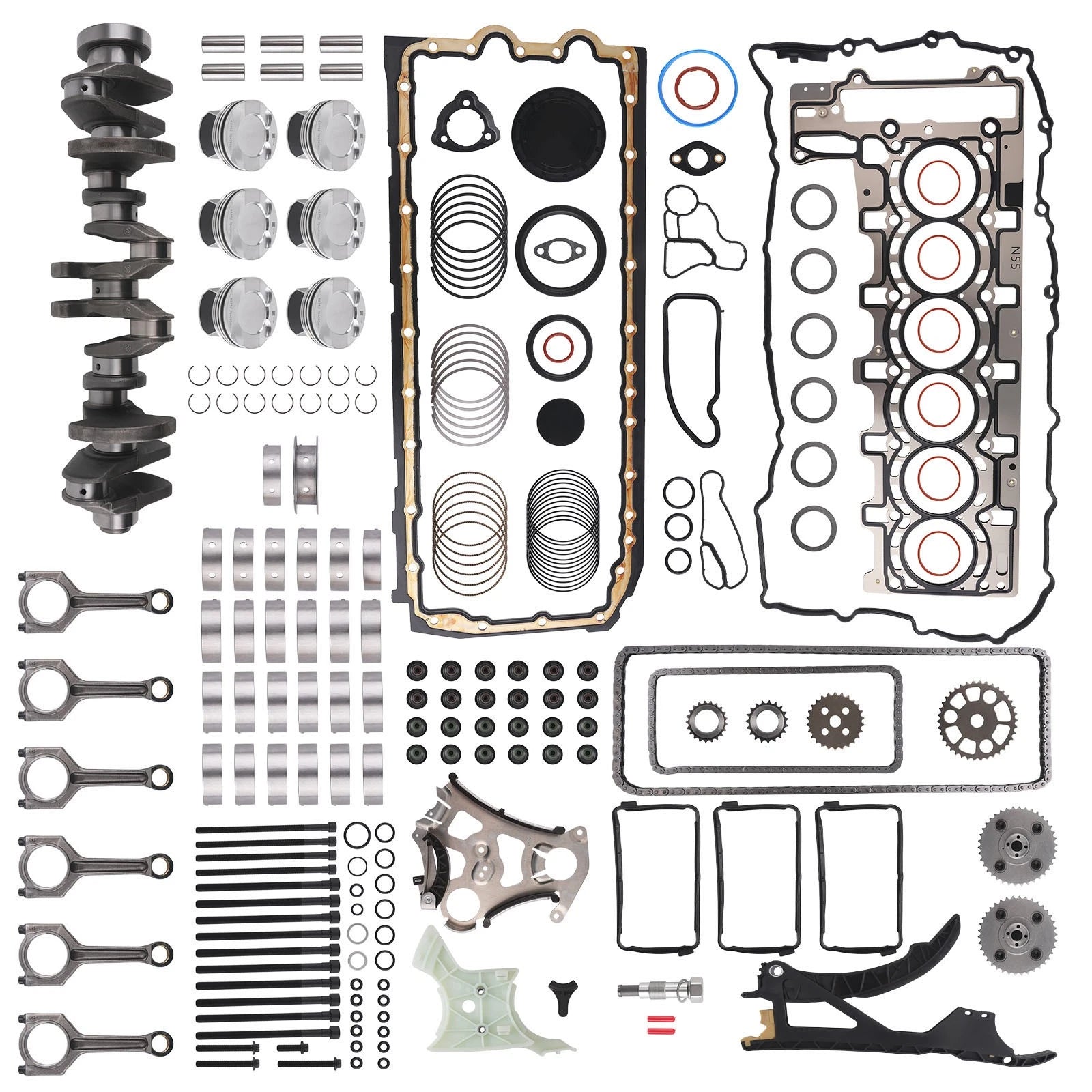 Complete Engine Overhaul Kit for BMW N55 3.0L Turbo (2010–2019) 335i 535i X3 X5