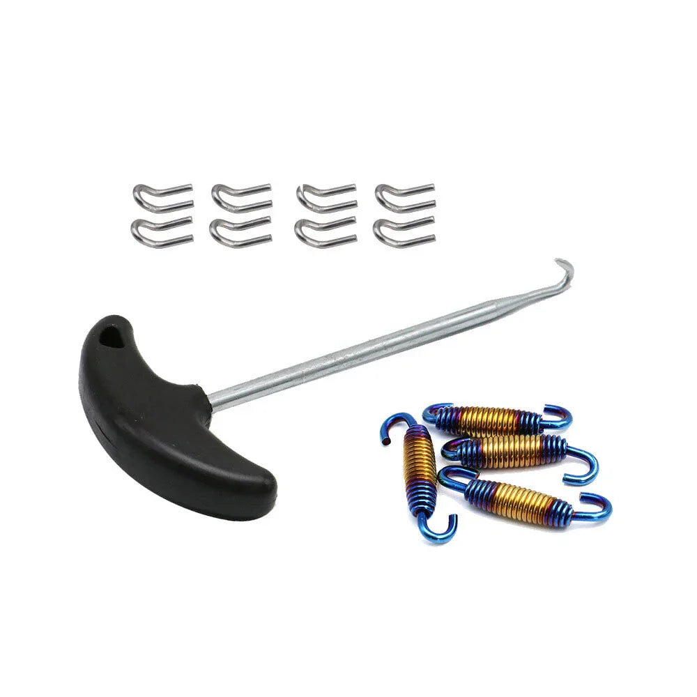 Stainless Steel Exhaust Pipe Muffler Mounting Springs Hooks for Motorcycle