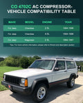 A/C Compressor with Clutch for Jeep Cherokee (1994–1996), Wagoneer (1984–1987)