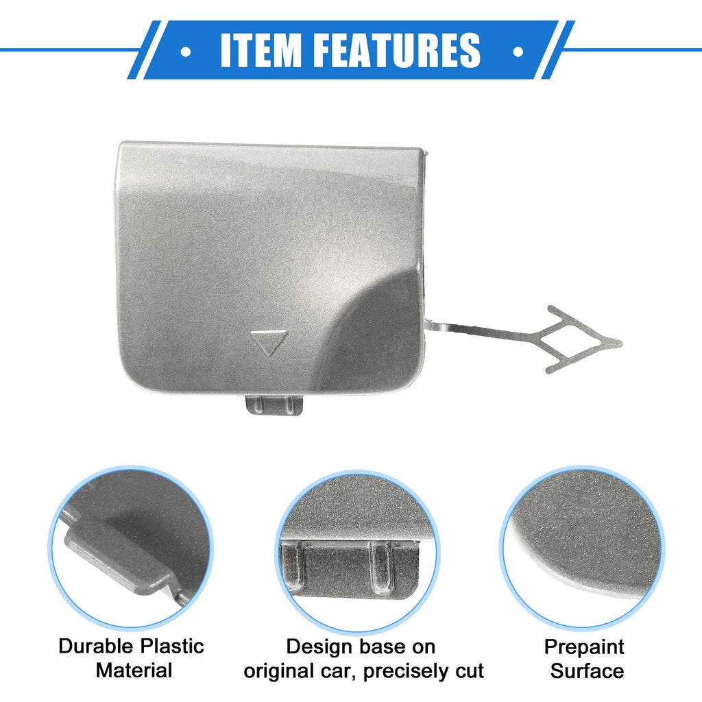 Tow Hook Eye Hole Cover Cap for BMW X3 G08 (2018–2020) Silver Right