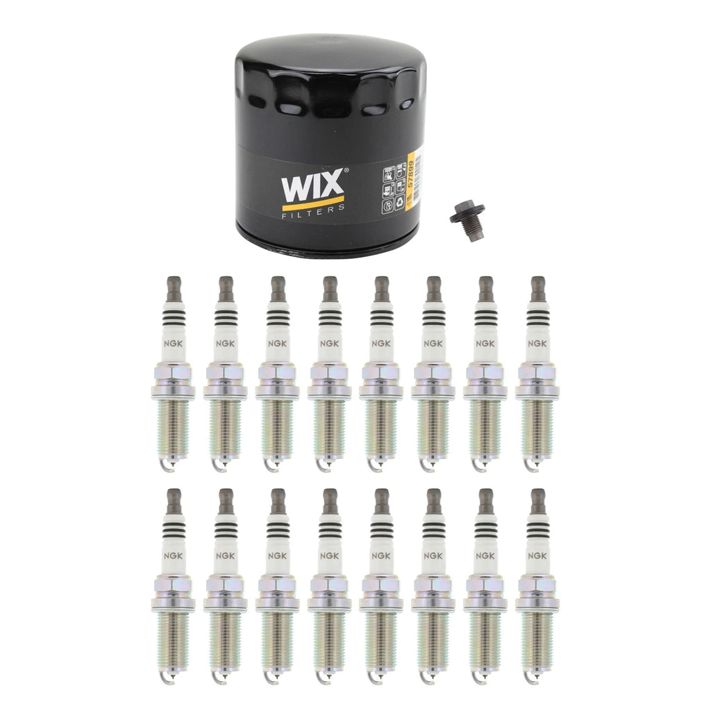 Wix Engine Oil Filter & NGK 16 Iridium IX Spark Plugs for Dodge Challenger Charger (2011–2023)