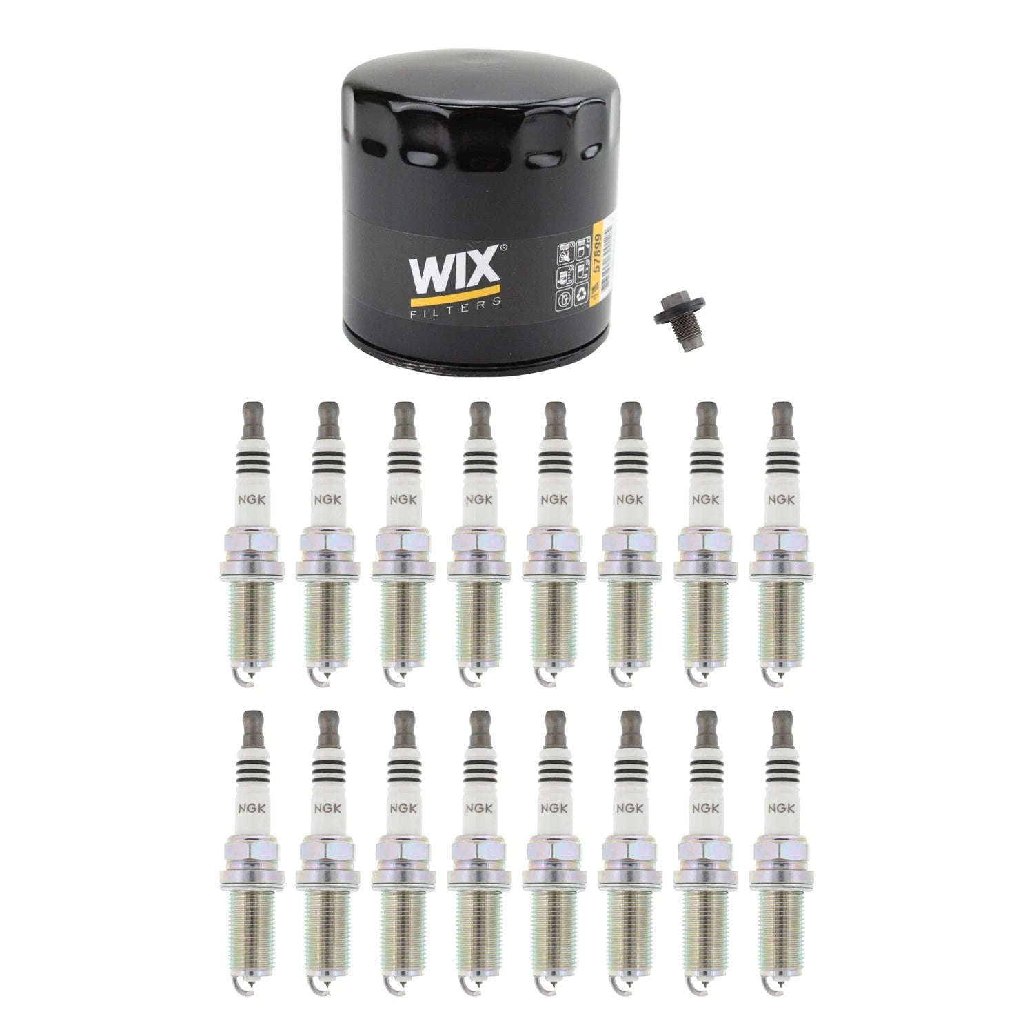 Wix Engine Oil Filter & NGK 16 Iridium IX Spark Plugs for Dodge Challenger Charger (2011–2023)
