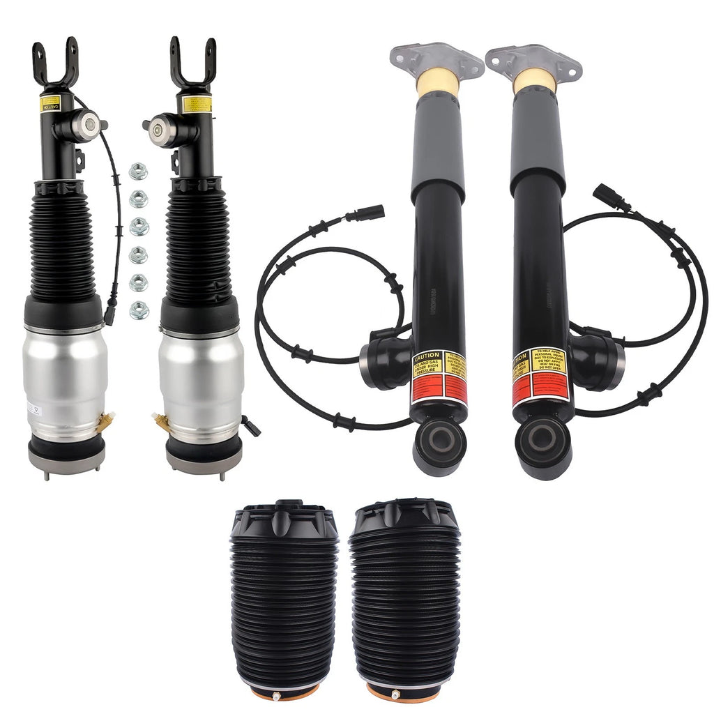 Set of 4 Shock Absorber Struts + 2 Air Spring Bags for Hyundai Equus (2011–2016)