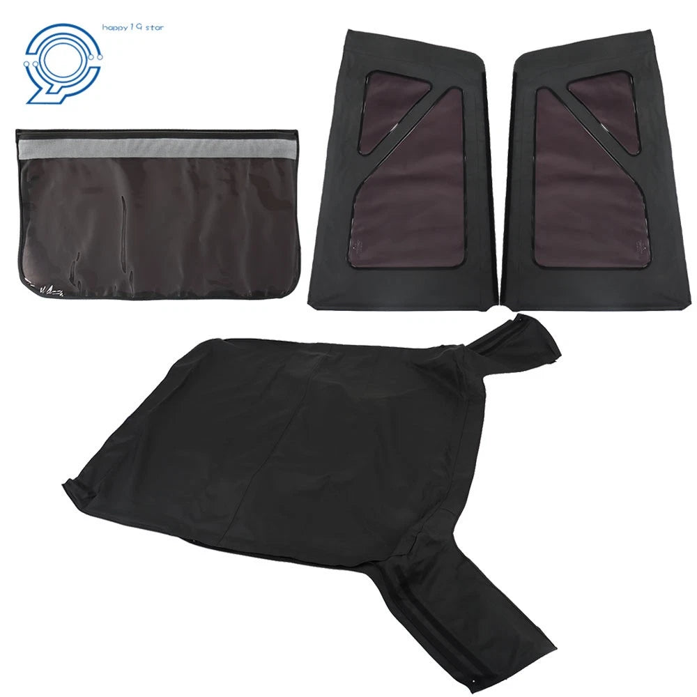 Replacement Black Soft Top with Tinted Rear Window for Jeep Wrangler (2007–2009)