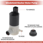 Windshield Washer Pump w/Grommet for Dodge Neon (1995–2005) No. 55077241AB