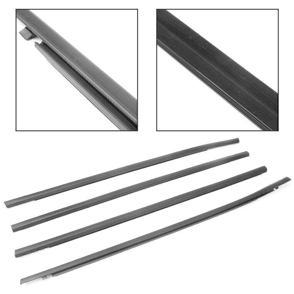 Set of 4 Weatherstrips Window Door Belt Molding Trim for Honda Civic (2016–2018)
