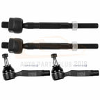 Set of 4 Front Inner Outer Tie Rod End Links for Nissan 350Z (2003–2009)