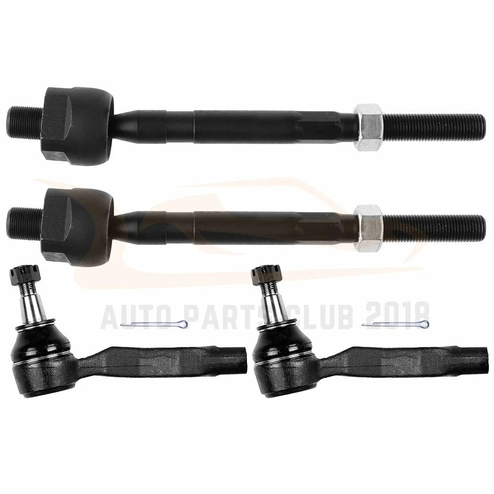 Set of 4 Front Inner Outer Tie Rod End Links for Nissan 350Z (2003–2009)