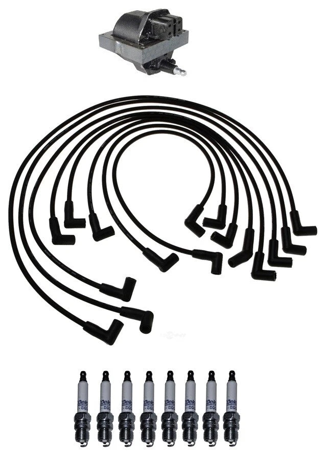Ignition Wires & Spark Plugs Kit for Chevrolet Camaro (1987) - 1 Coil, 8 Plugs