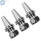 3pc CAT40 TG100 Collet Chuck Set for CNC Machines (0.0001" Runout)