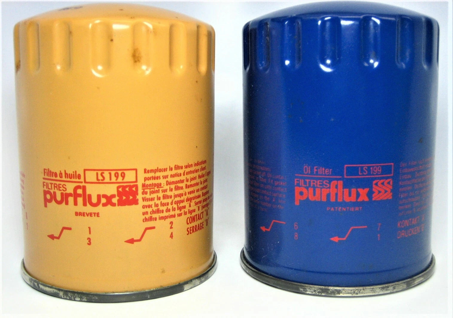 2X Purflux LS 199 Oil Filters for Marine Auto Engine (OEM)