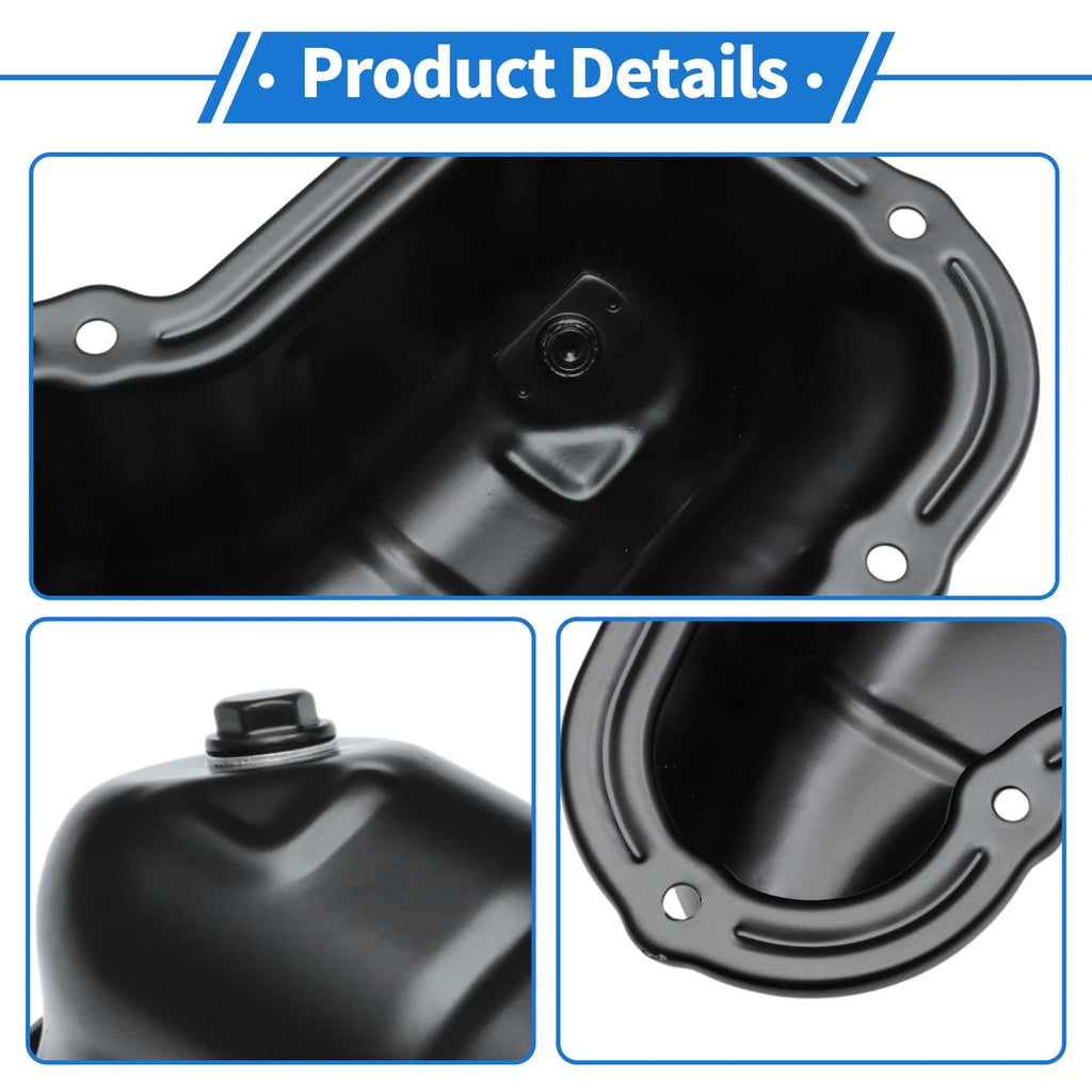 1 Pc Engine Oil Pan No.111107S010 for Nissan Pathfinder (2008–2012) Steel Black