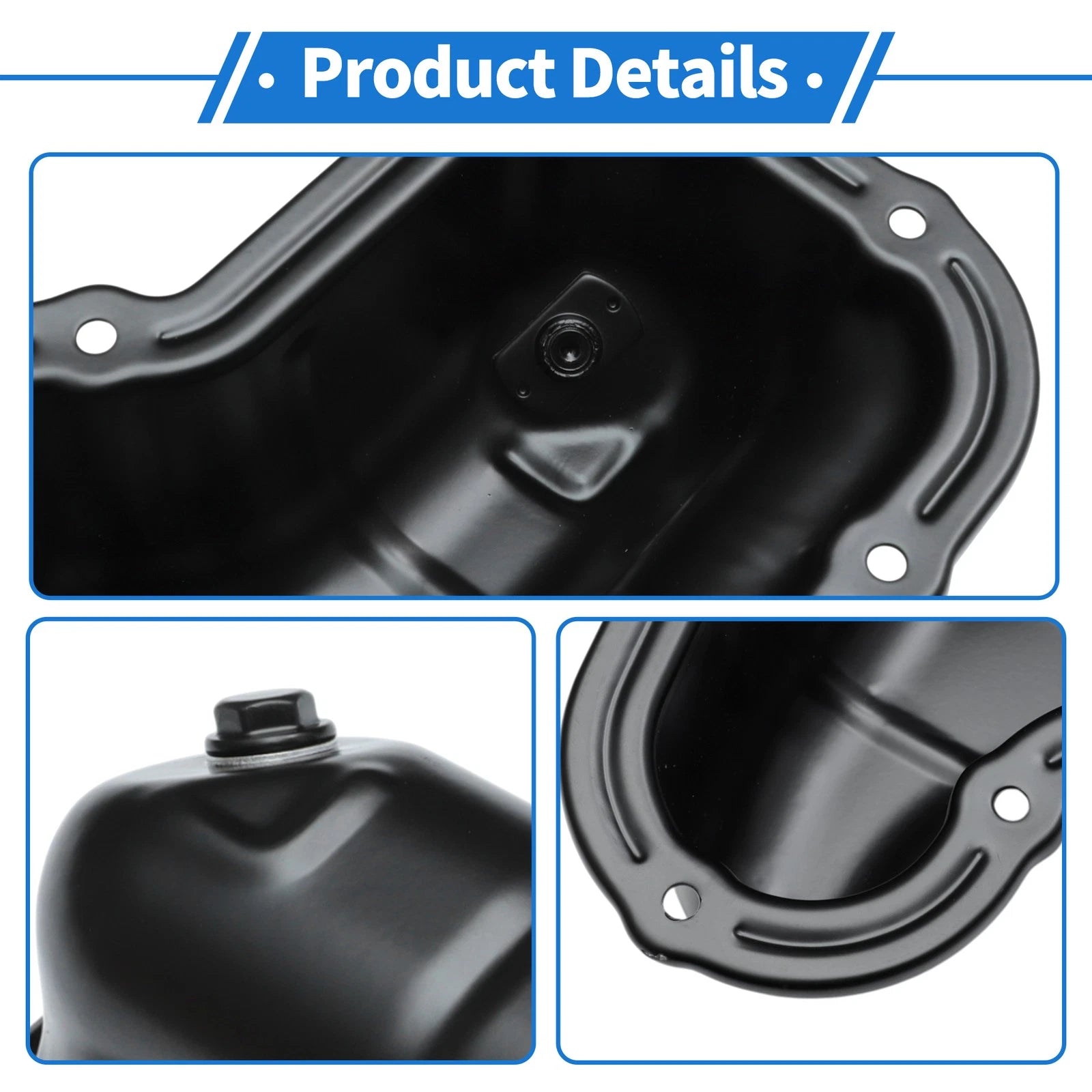 1 Pc Engine Oil Pan No.111107S010 for Nissan Pathfinder (2008–2012) Steel Black