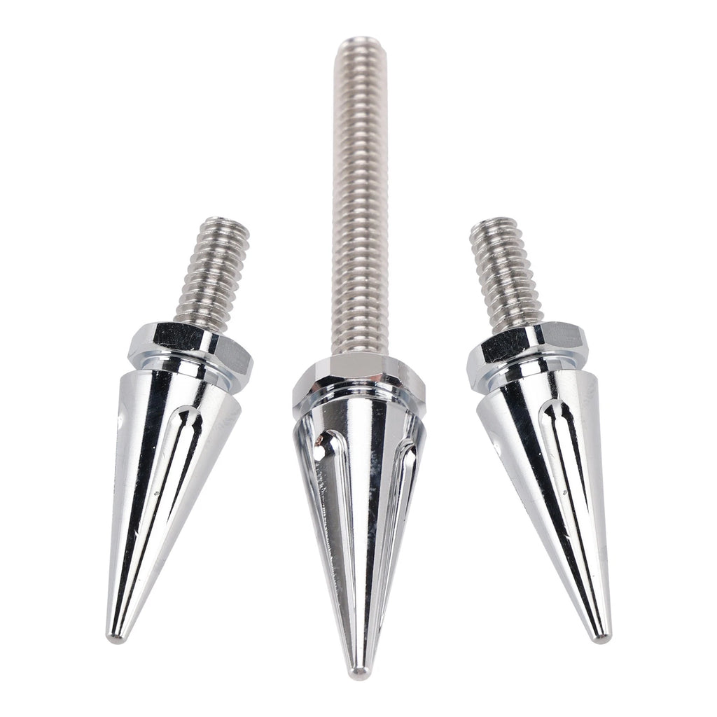3 Spiked Windshield Bolts for Harley Street Glide FLHX Electra Glide FLHT (2014–2024) Silver