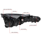 OE Style Projector Headlight Lamp Assembly for Elantra SE/SEL (2019–2020)
