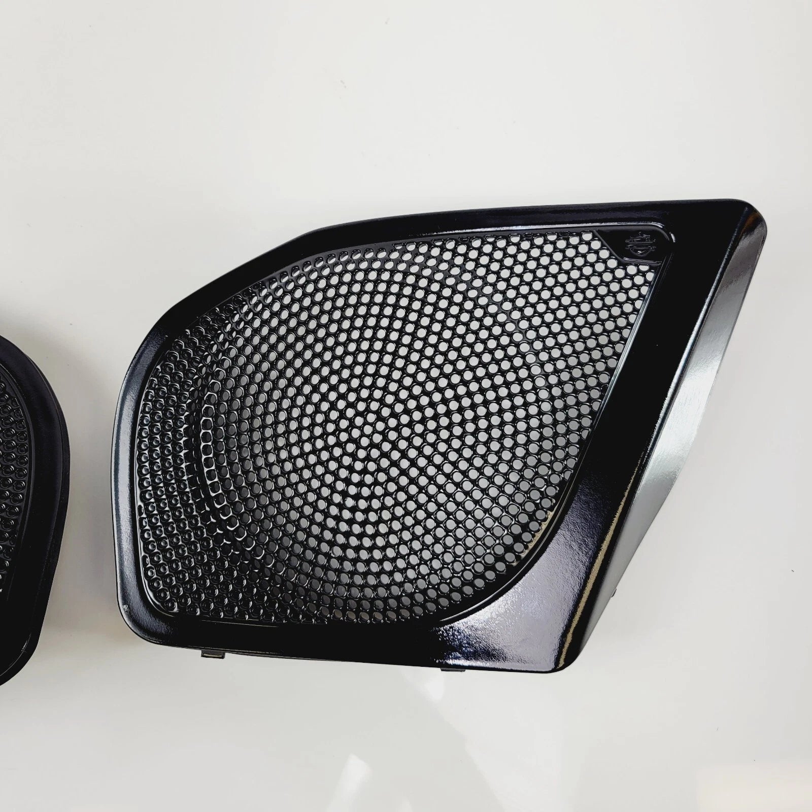 Set of 2 Gloss Black Grills for Harley-Davidson Road Glide (OEM 76001323, 76001324)