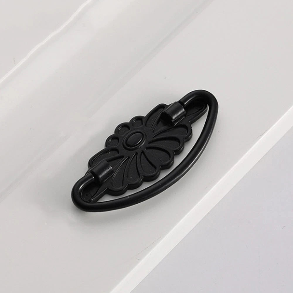 10X Antique Door Pull Handle for Kitchen Cupboard Drawer (Black)