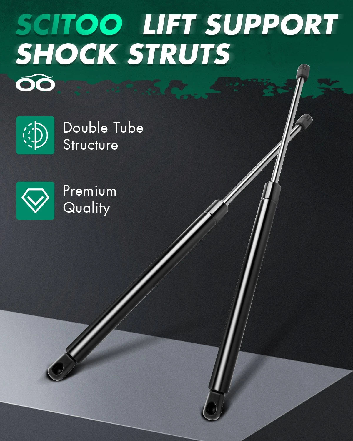 2X Liftgate Lift Supports for Toyota Venza (2009–2016)