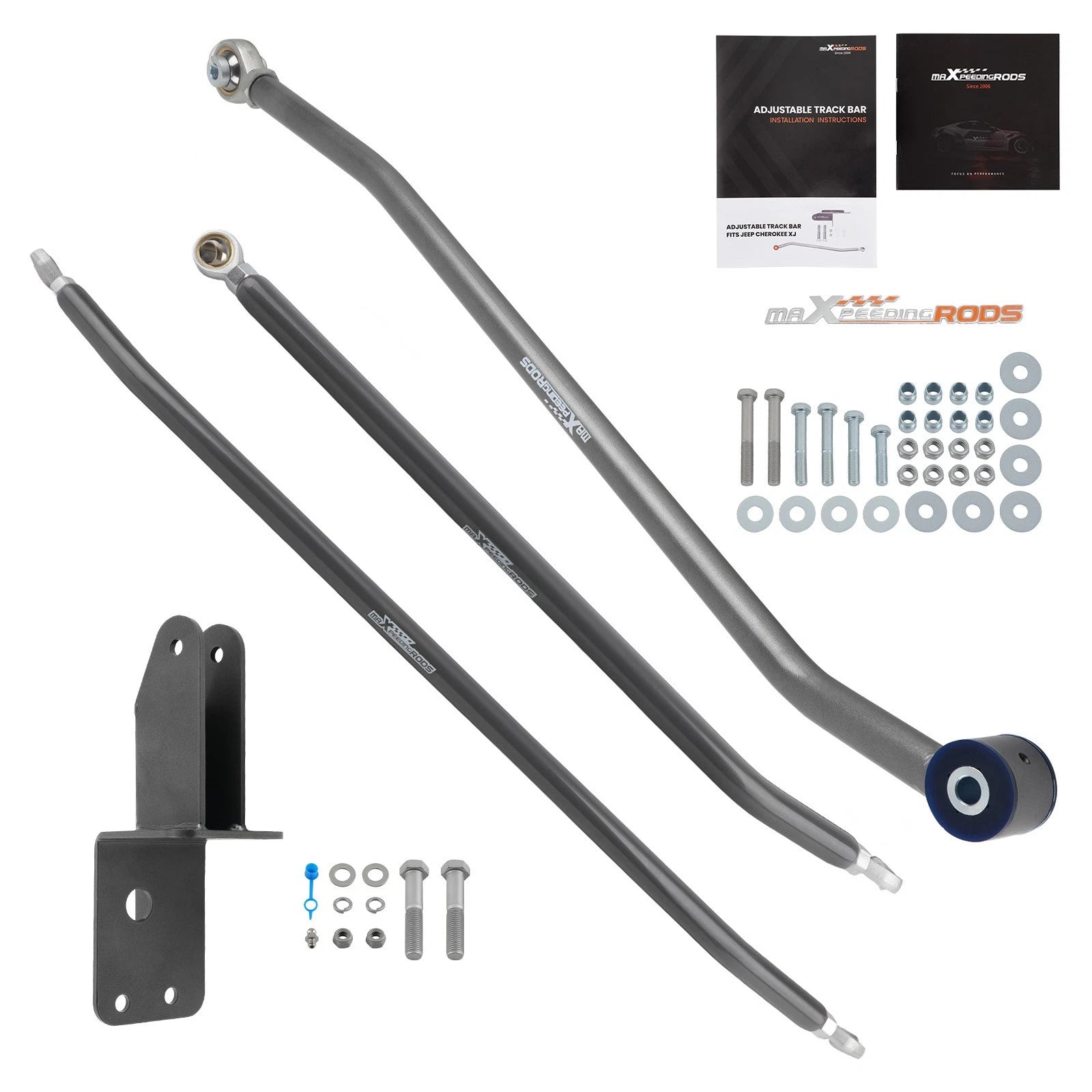 Adjustable Front Track Bar Crossover Steering Kit For Jeep Cherokee XJ 84-2001