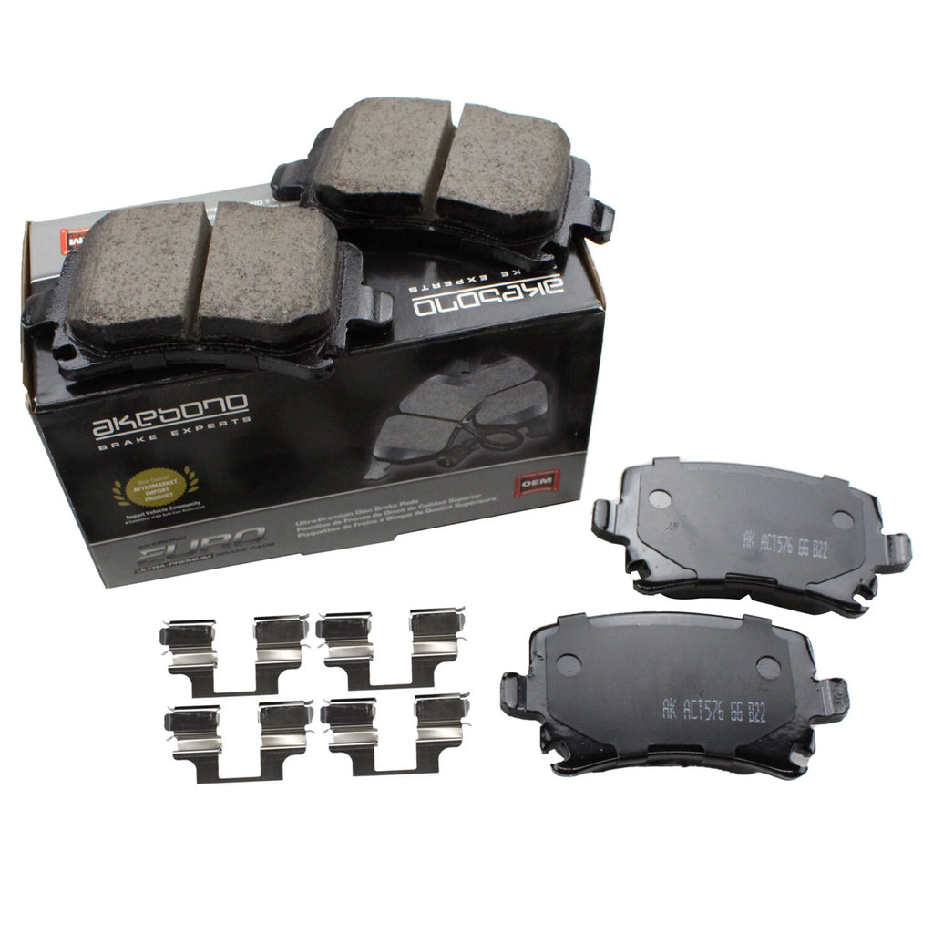 Akebono Euro Ceramic Rear Brake Pads for Audi A3 A4 Q3 Quattro, VW Jetta Passat GTI Rabbit (2006–2020)