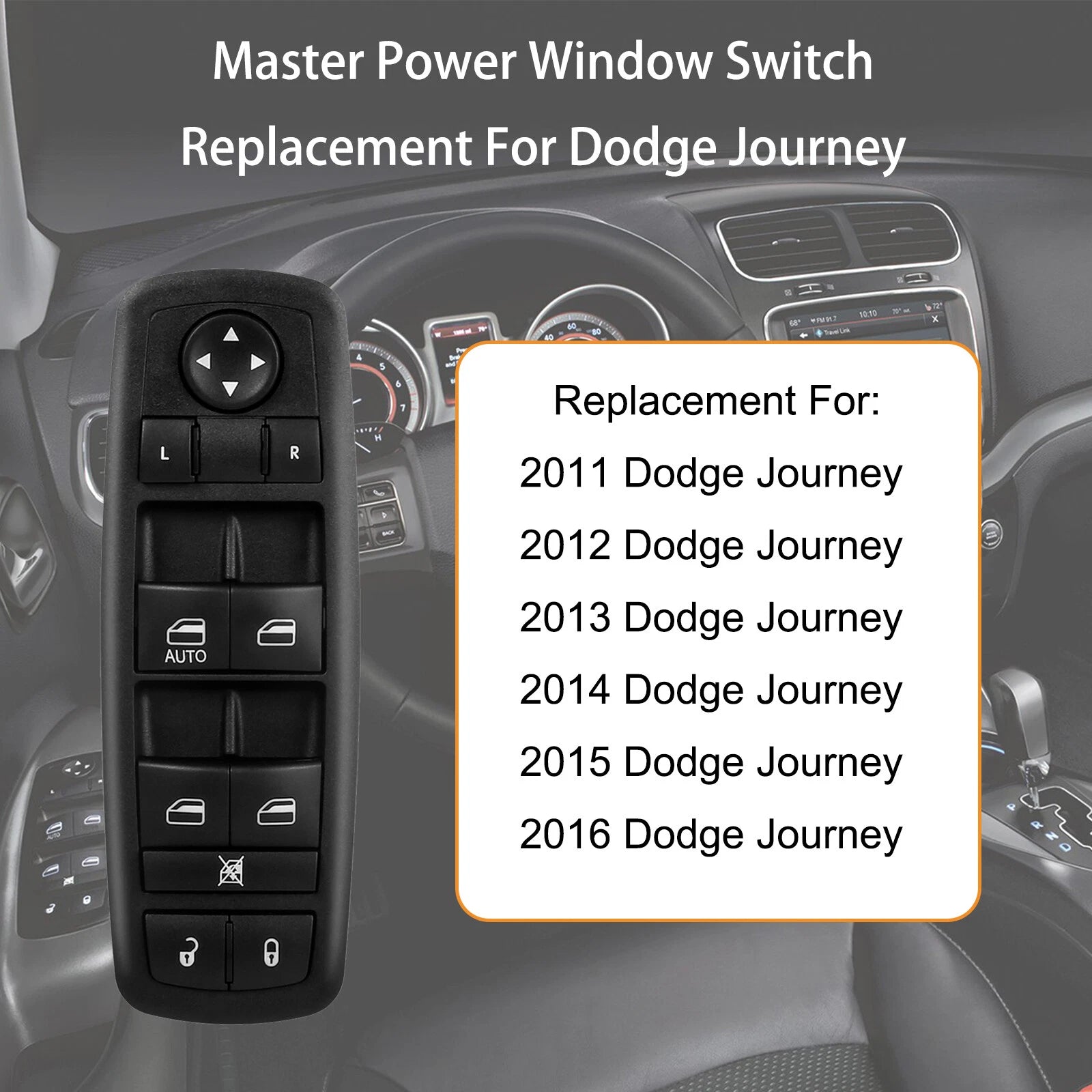 Master Power Window Switch for Dodge Journey (2011–2016) 68084001AB